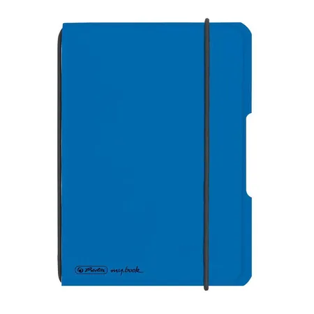 Herlitz Notizheft PP A6 Flex blau kariert 40 Blatt