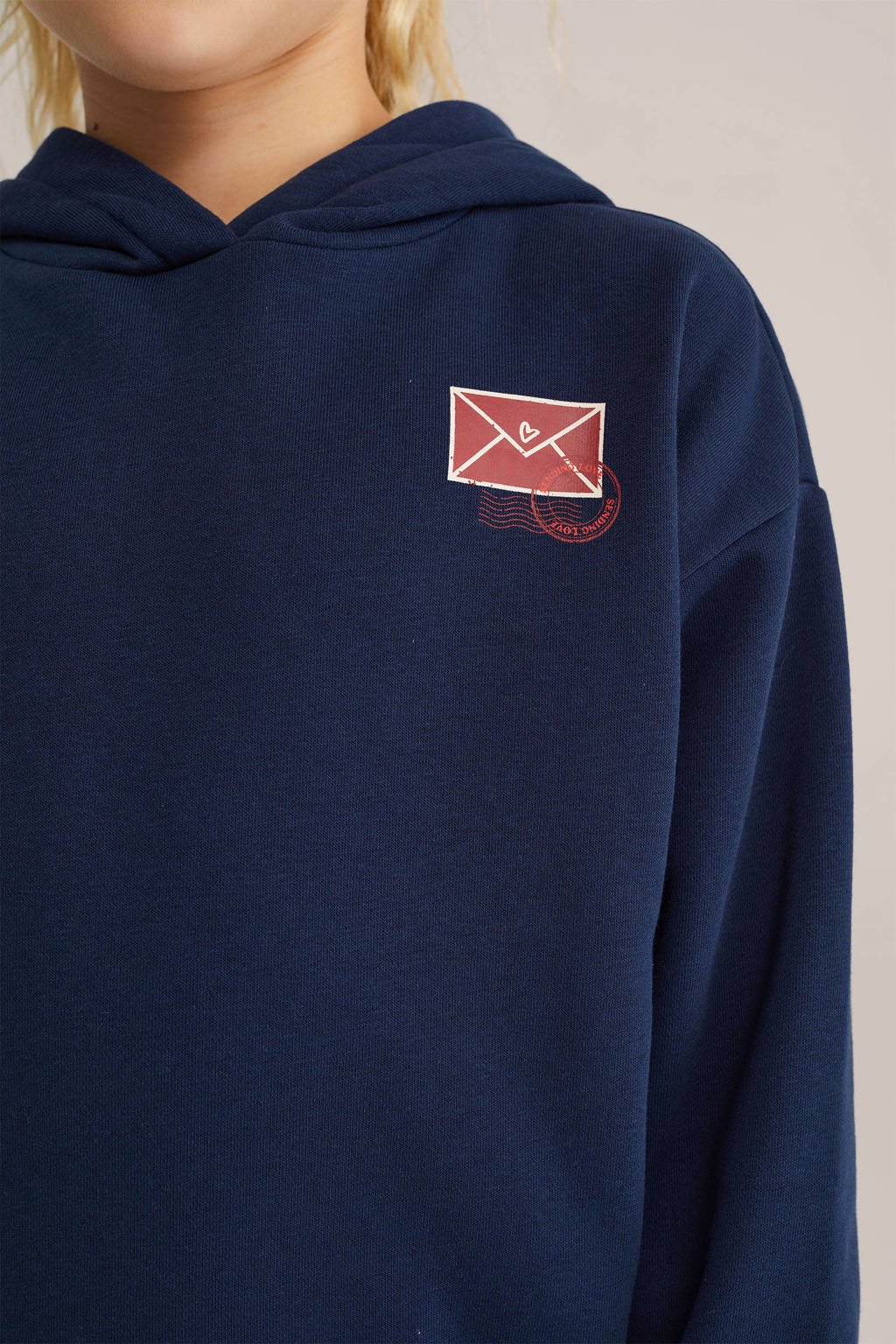WE Fashion hoodie donkerblauw