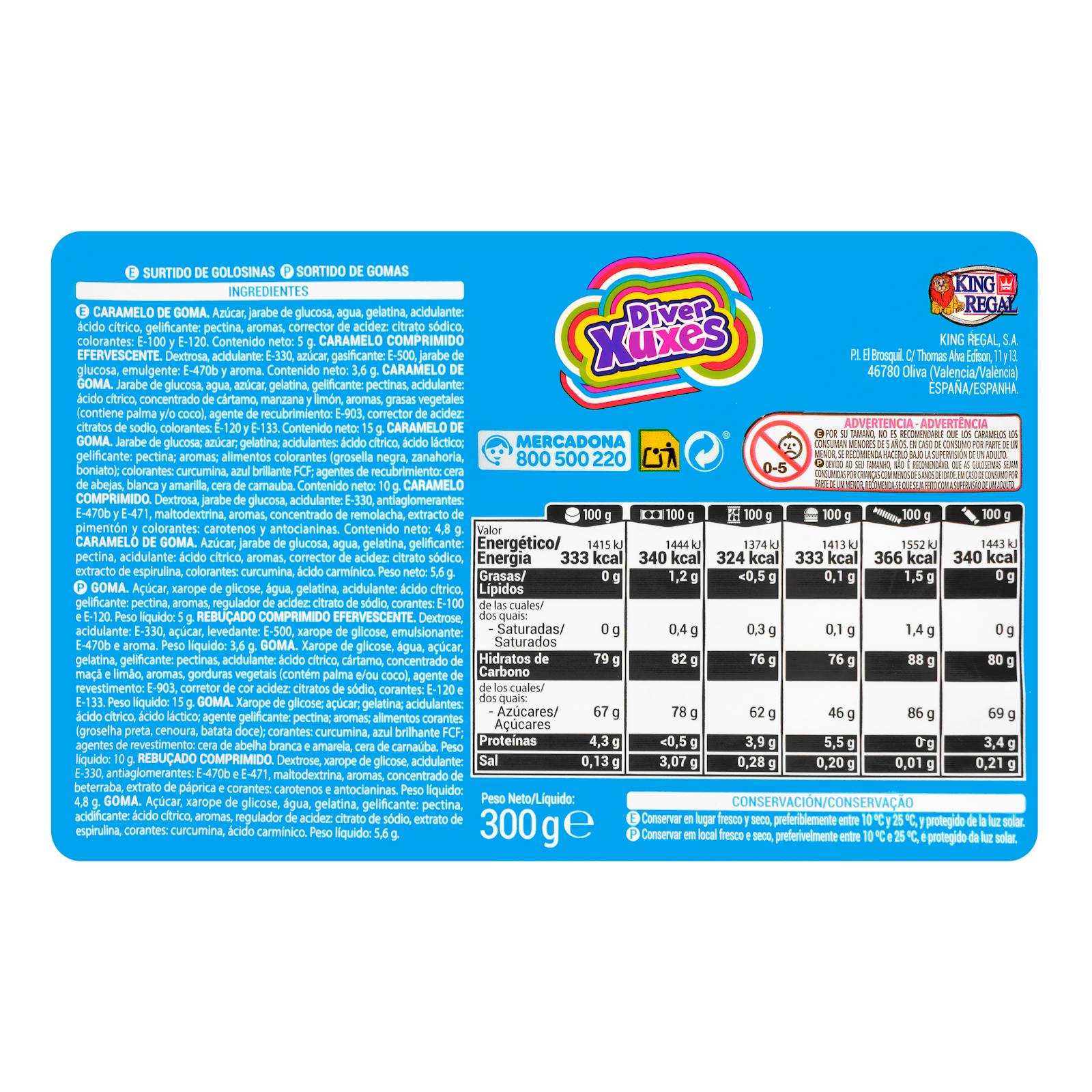 Assortiment de bonbons Diver Xuxes Hacendado