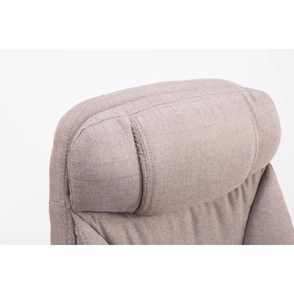 CLP Bureaustoel XL Troy chroom Frame - Stof - taupe