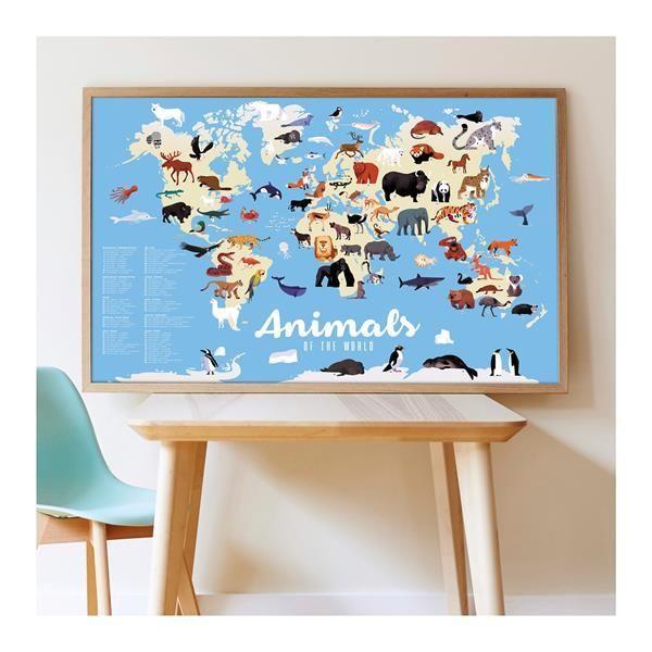 POPPIK Sticker Lernposter Tiere der Welt