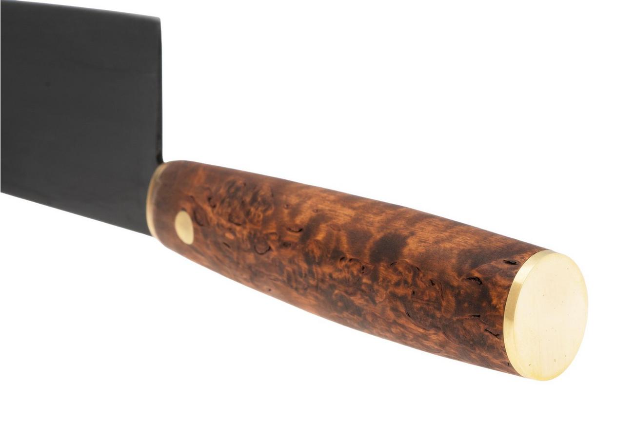 Roselli Gyuto Chef Knife R770D Carbon Steel, Stained Curly Birch, koksmes, 19.5 cm