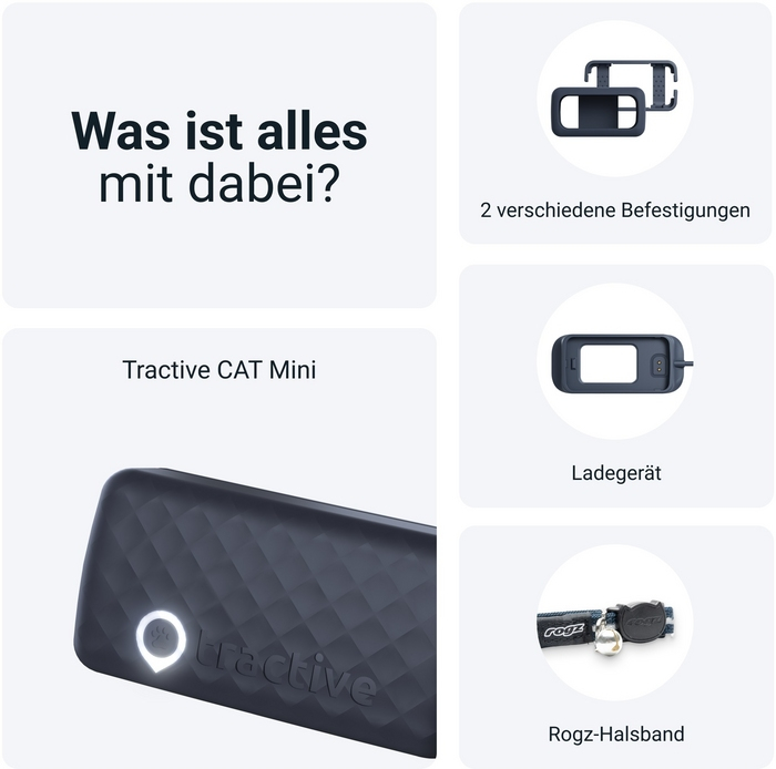 GPS CAT Mini Pet Tracker für Katzen mit Live Ortung und Aktivitäts Tracking iOS/Android (TRCAT5DB) - Dark Blue