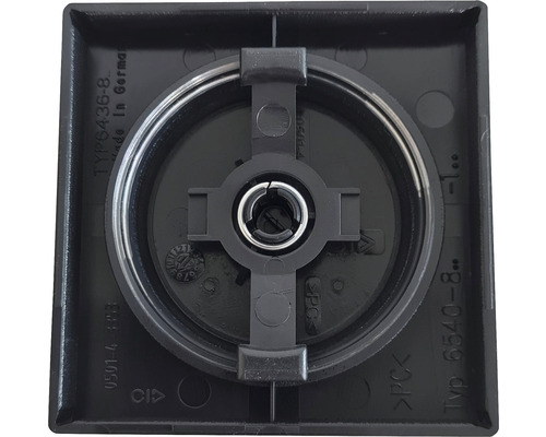 Busch-Jaeger 6540-81-102 Centraalplaat met draaiknop + neon-indicatielampje voor Busch-dimmer Future Linear antraciet