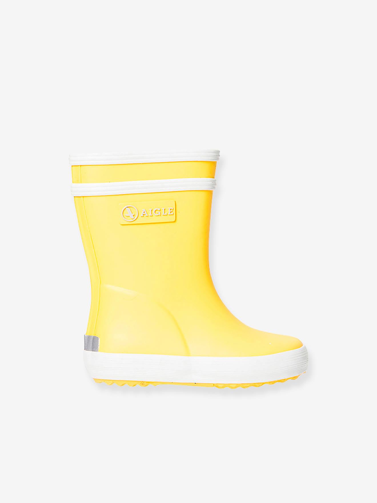 Botas aquáticas Baby Flac AIGLE® vermelhas, tamanho médio, lisas.