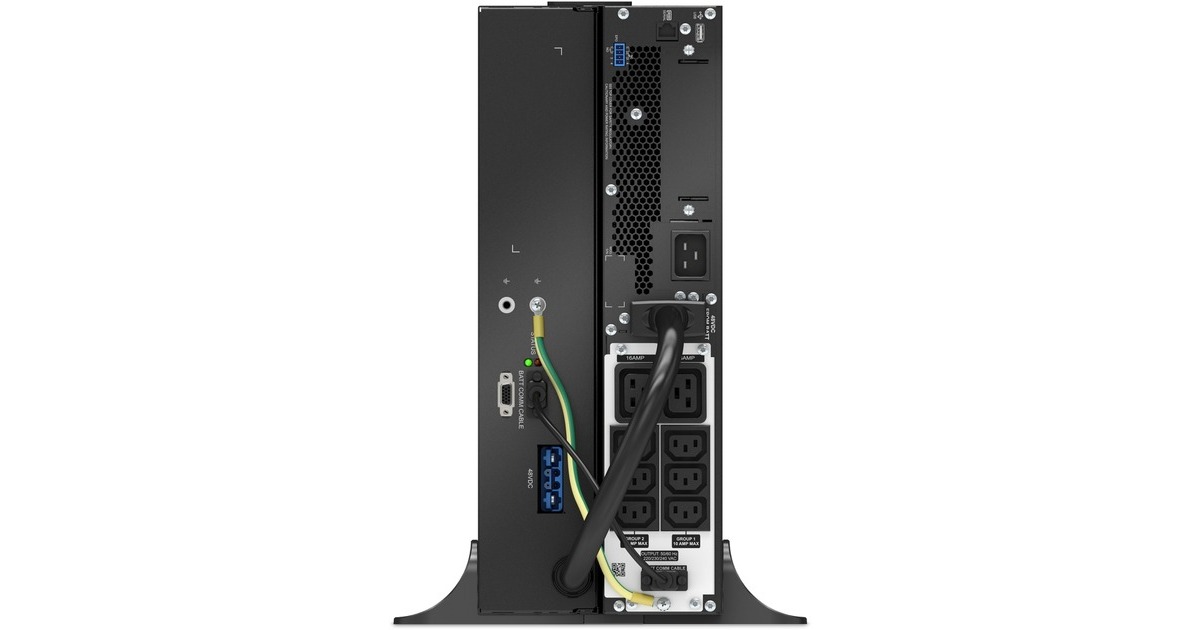 APCSmart-UPS Li-Ion SRTL3000RM4UXLI Noodstroomvoeding ups  (Zwart/zilver, 3000VA, 6x C13, 2x C19, USB, Rack/tower convertible, long runtime)
