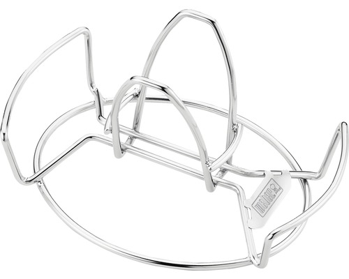 Weber Poultry Holder Kipbraadpan Kipgrill Staal Zilver voor alle houtskoolgrills vanaf 57 cm Ø en gasgrills van Weber® Q™ 300