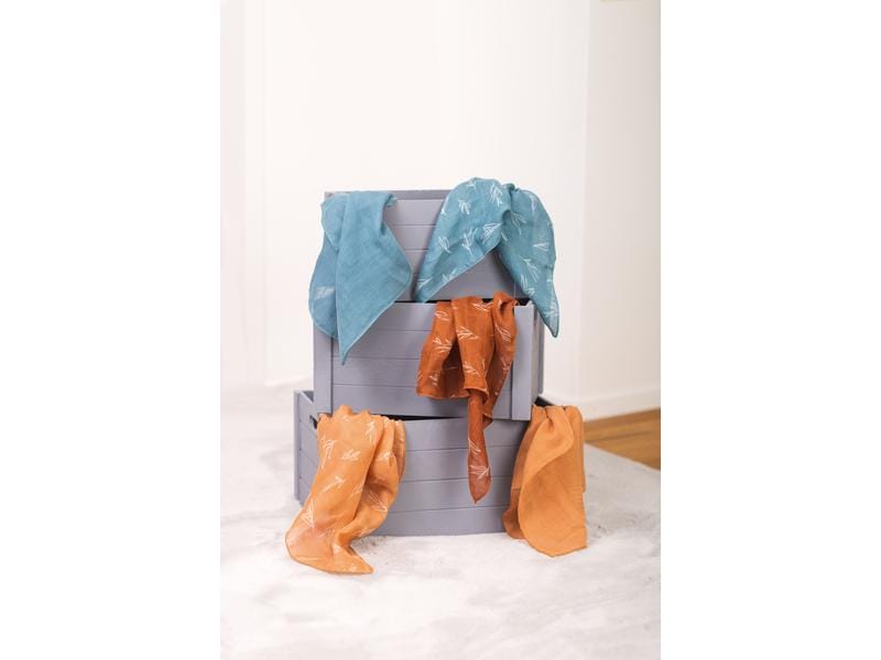 ZEWI bébé-jou Mulltuch Petrol 60 x 60 cm Gaze-Tuch für Babys