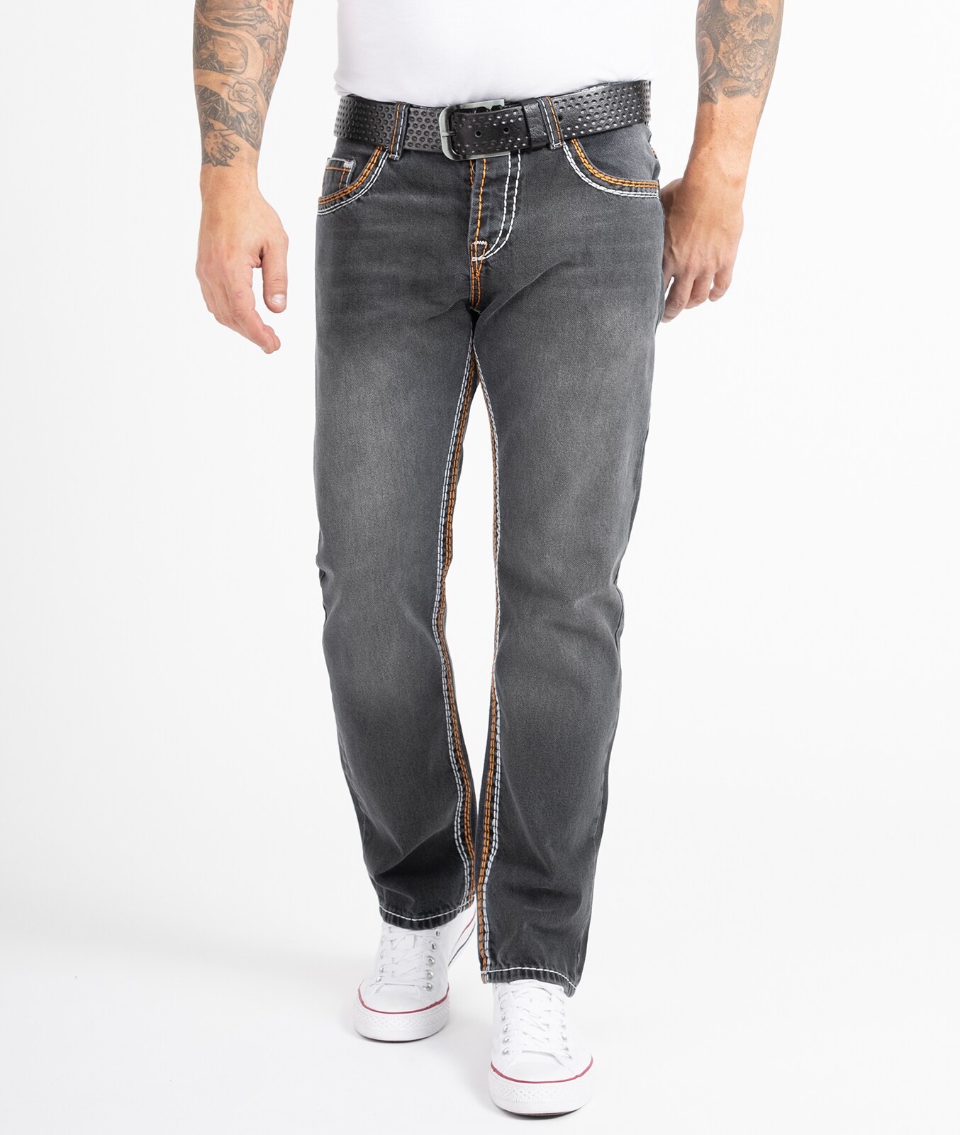 Rock Creek Jeans Comfort Fit dicke Nähte Loose Fit