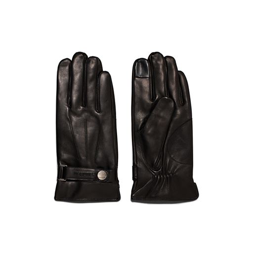 Calvin Klein Leather Rivet Handsker, Ck Black, L/XL
