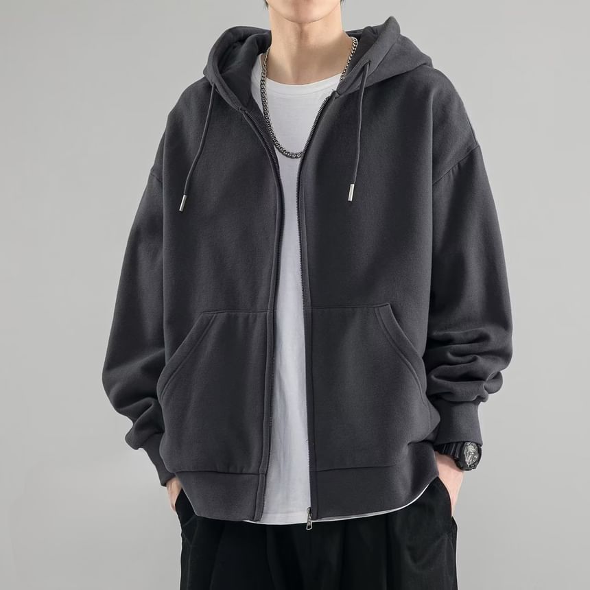 Urtishia - Effen hoodie met rits