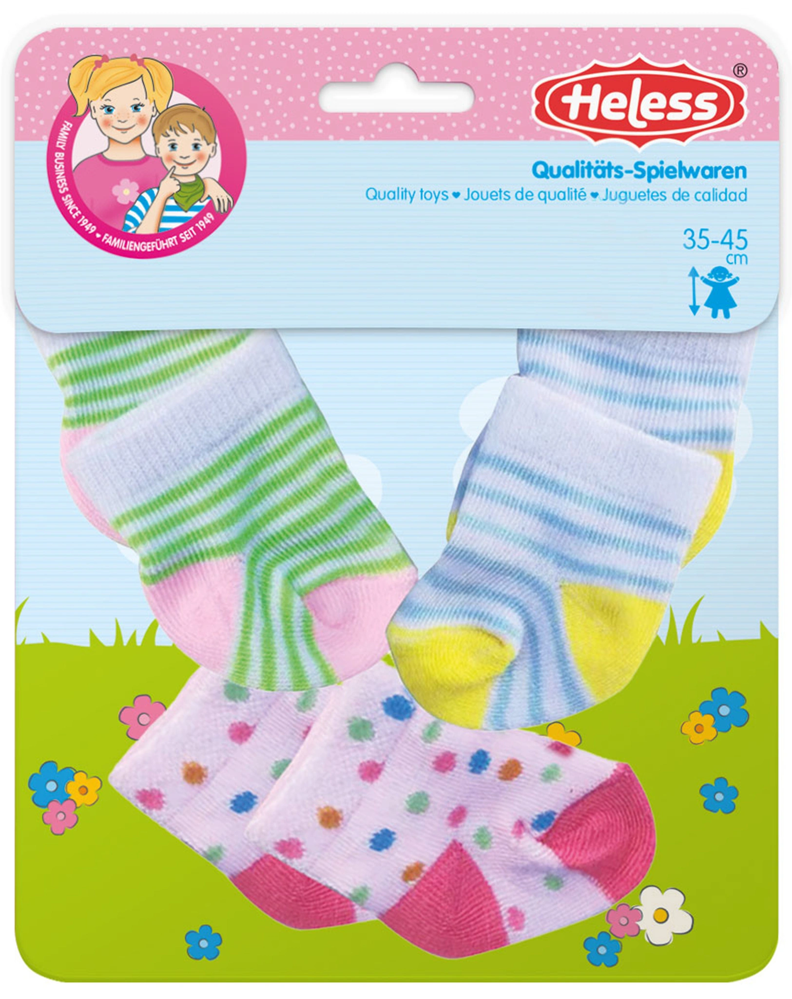 Puppen-Söckchen HAPPY COLOR (28-35cm) 3er Pack