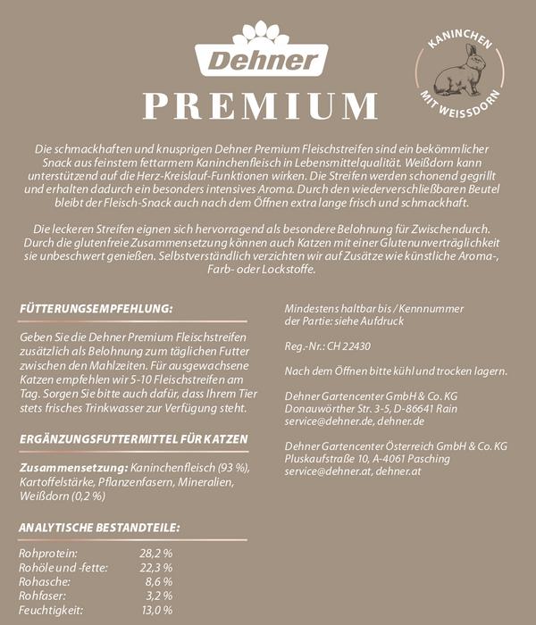 Dehner Premium Katzensnack Kaninchenfleisch