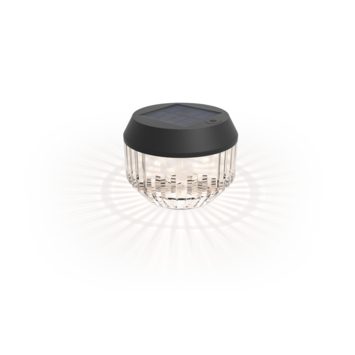 Lutec solar buitentafellamp Diva zwart set van 2