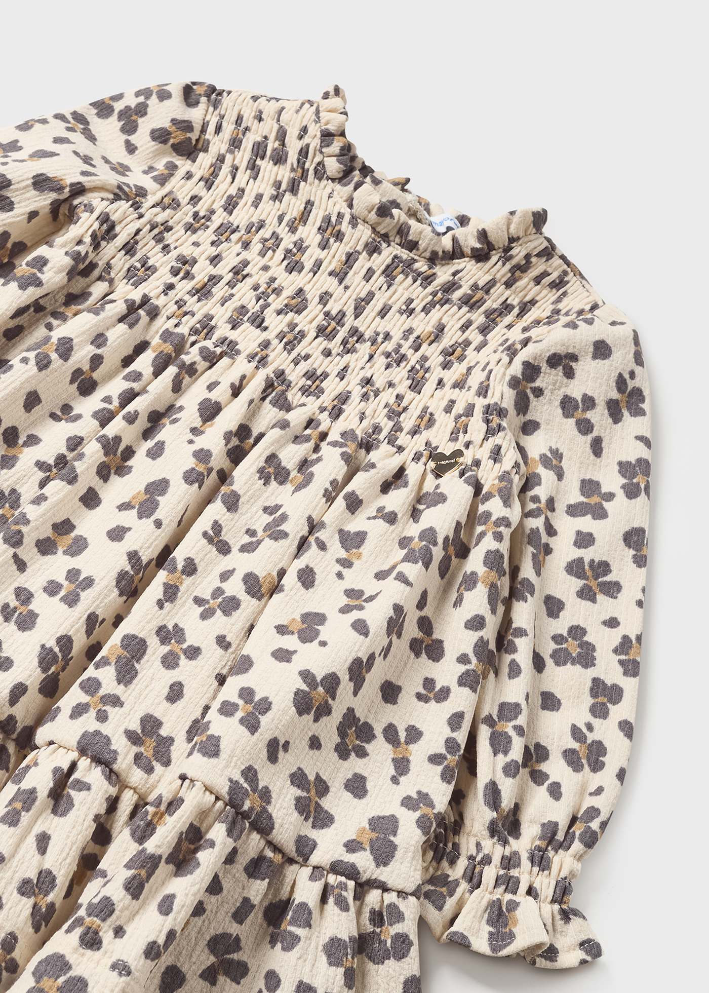Vestido infantil com estampa smock