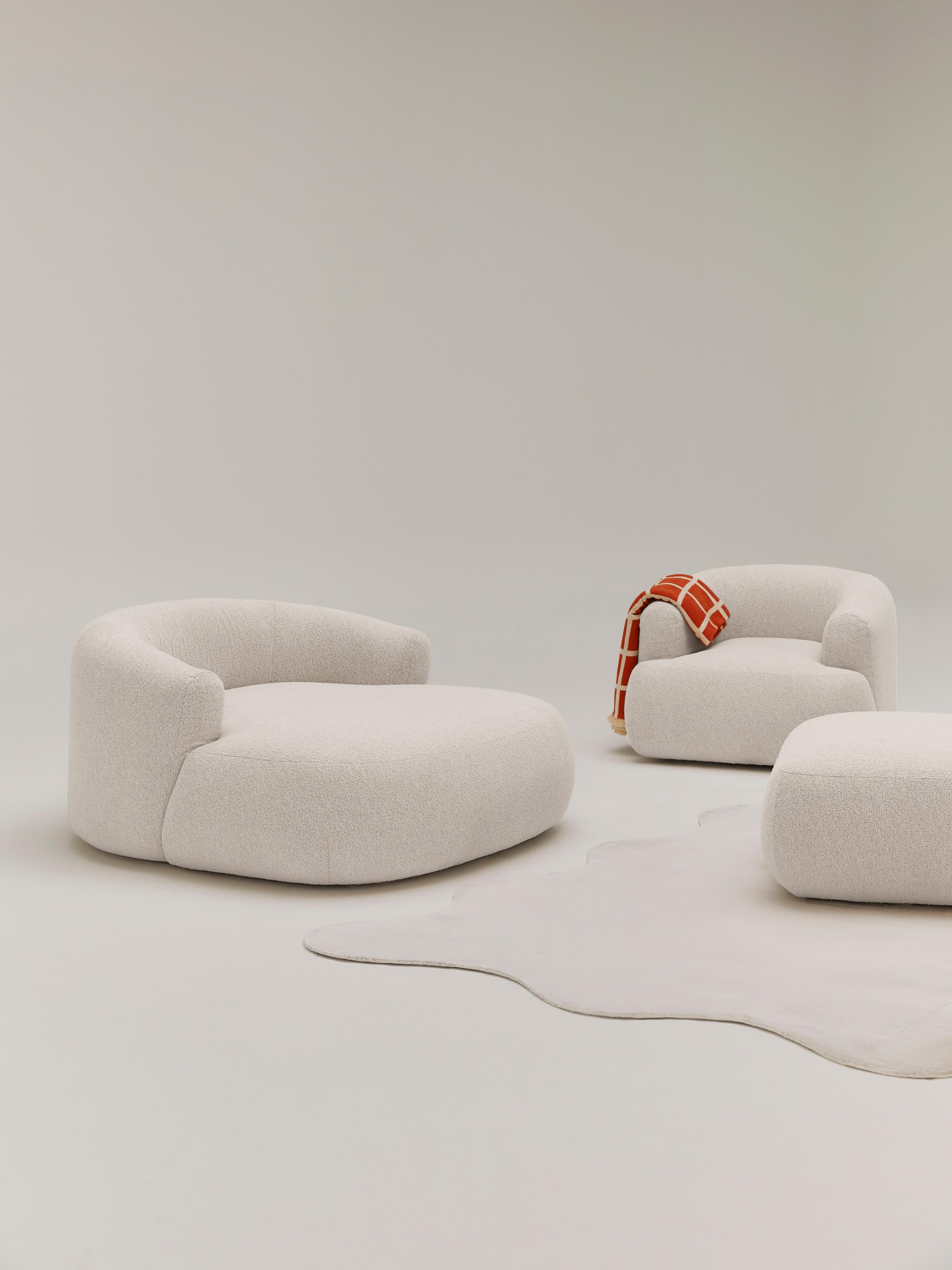 XL bouclé loungefauteuil Sofia