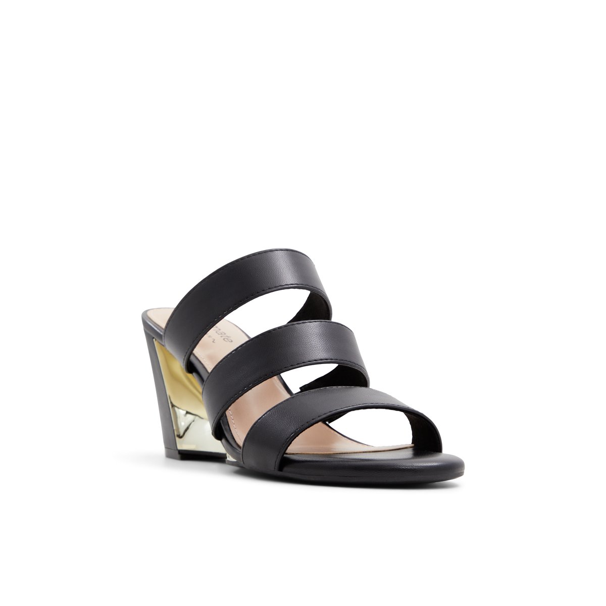 SOLEMATE-Ovatus-Sandales à lanières - Talon compensé - Noir