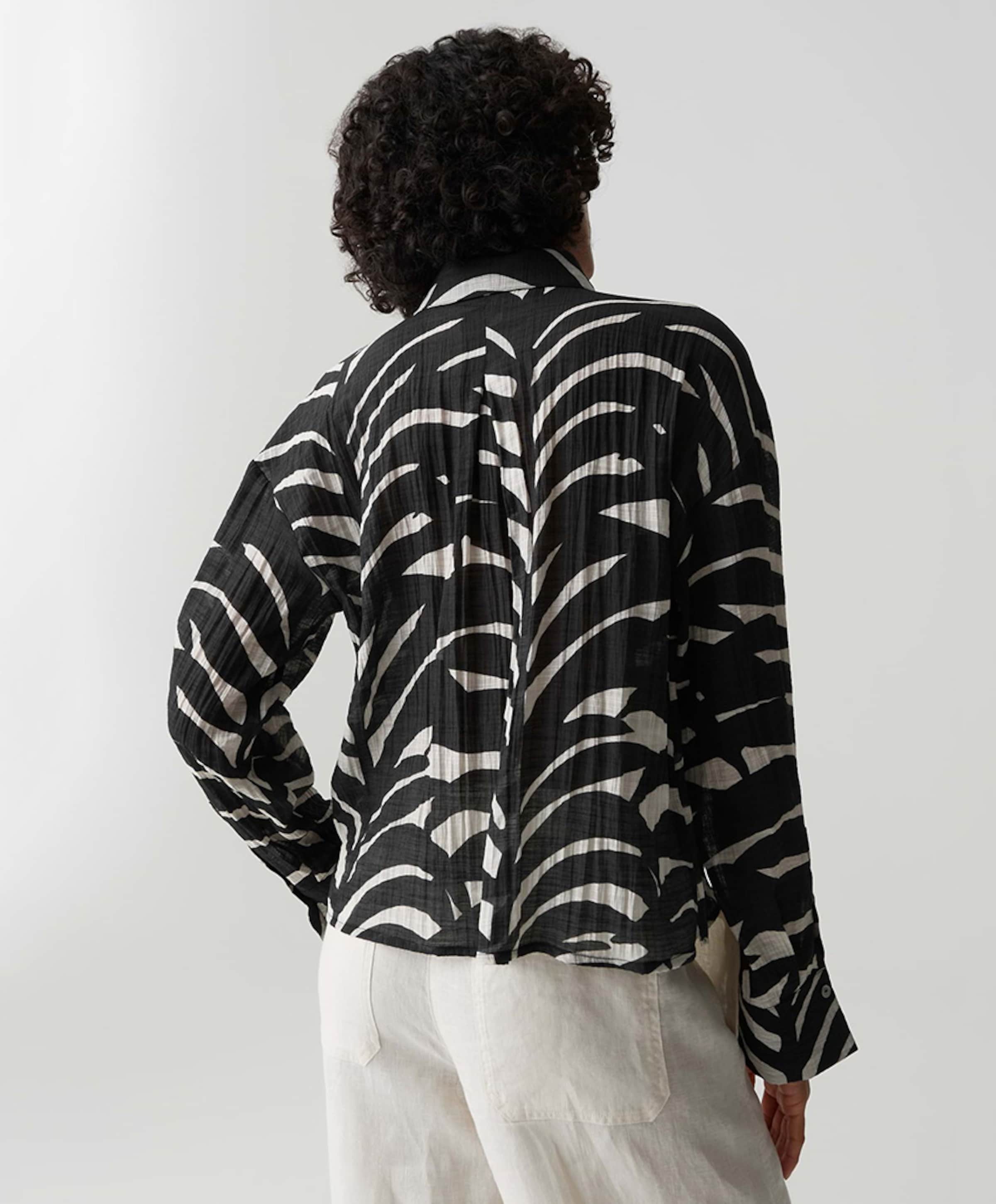 OPUS Dames blouse zwart