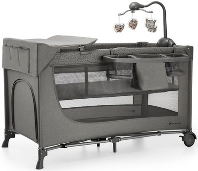 Kinderkraft JOY 2 Reiseseng med Tilbehør, Dark Grey