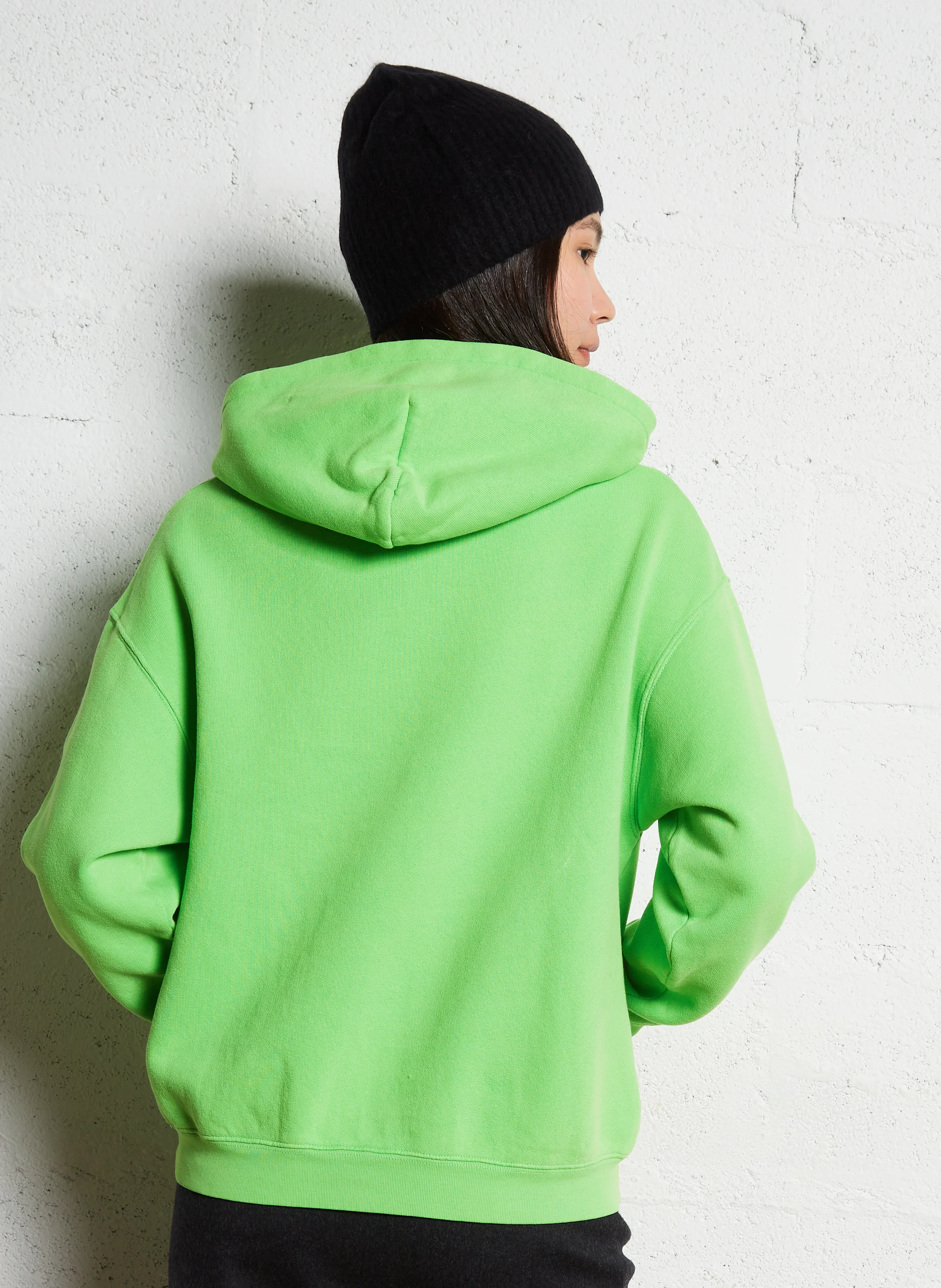 IZUBIRD - Sweat ample molletonné à capuche en coton | Vert