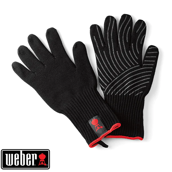 Gants special barbecue Premium taille S M thermorésistants noir Weber