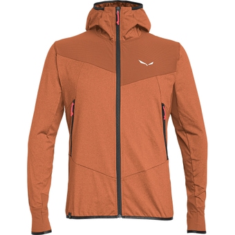 Salewa Agner Hybrid Polarlite Durastretch Hooded Fleecejacke Bombay Brown Melange Herren