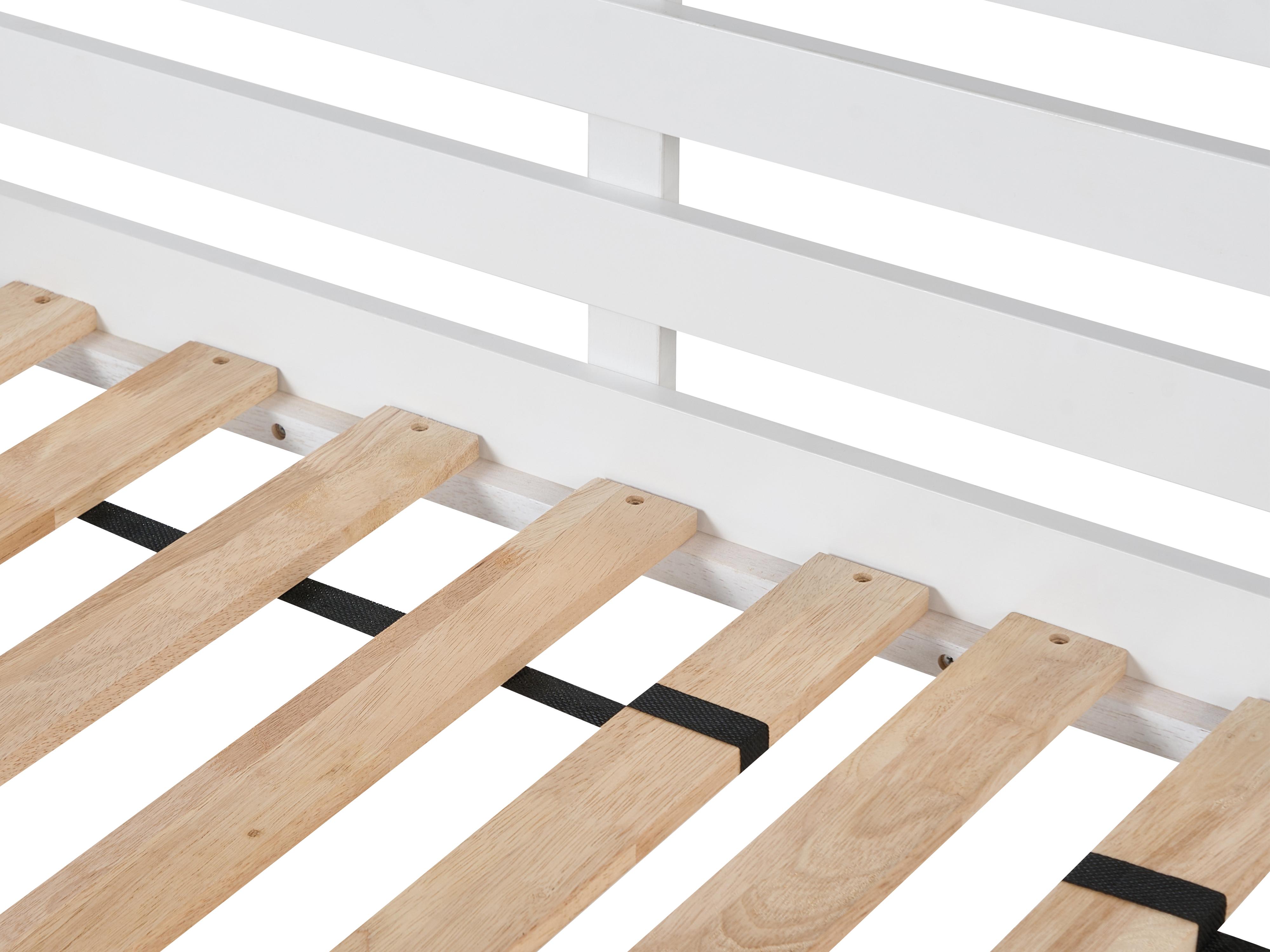 Bedbank Hout THEZA 90 x 200 cm Wit