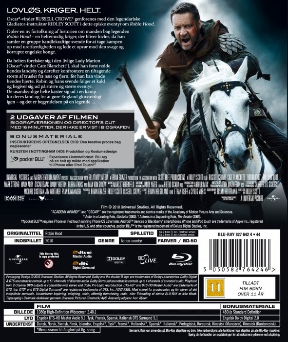 Robin Hood - 2010 - Russell Crowe - Blu-Ray