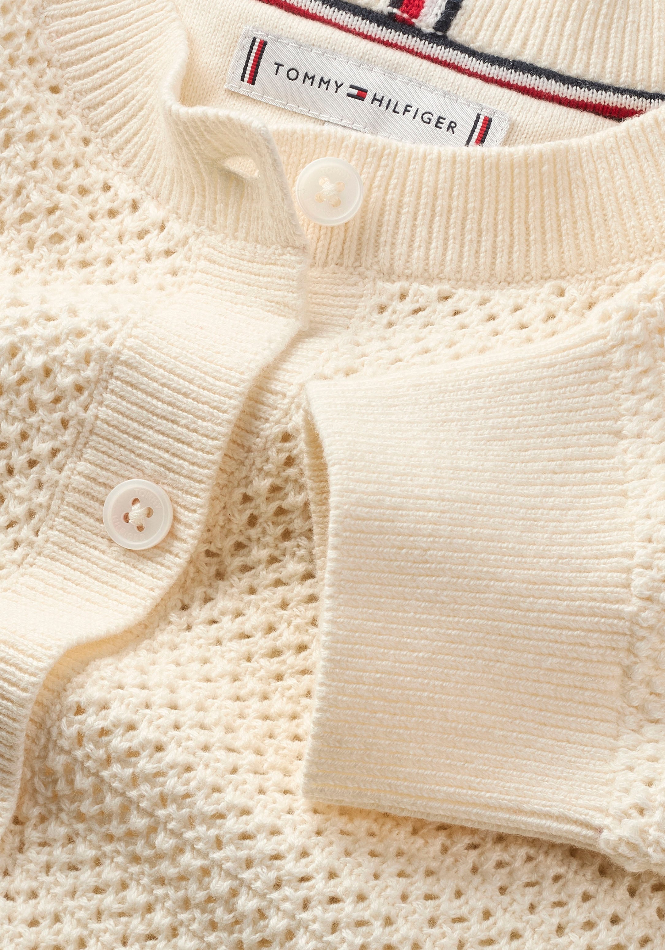 Tommy Hilfiger Strickjacke »CROCHET  CARDIGAN«, Baby bis 2 Jahre