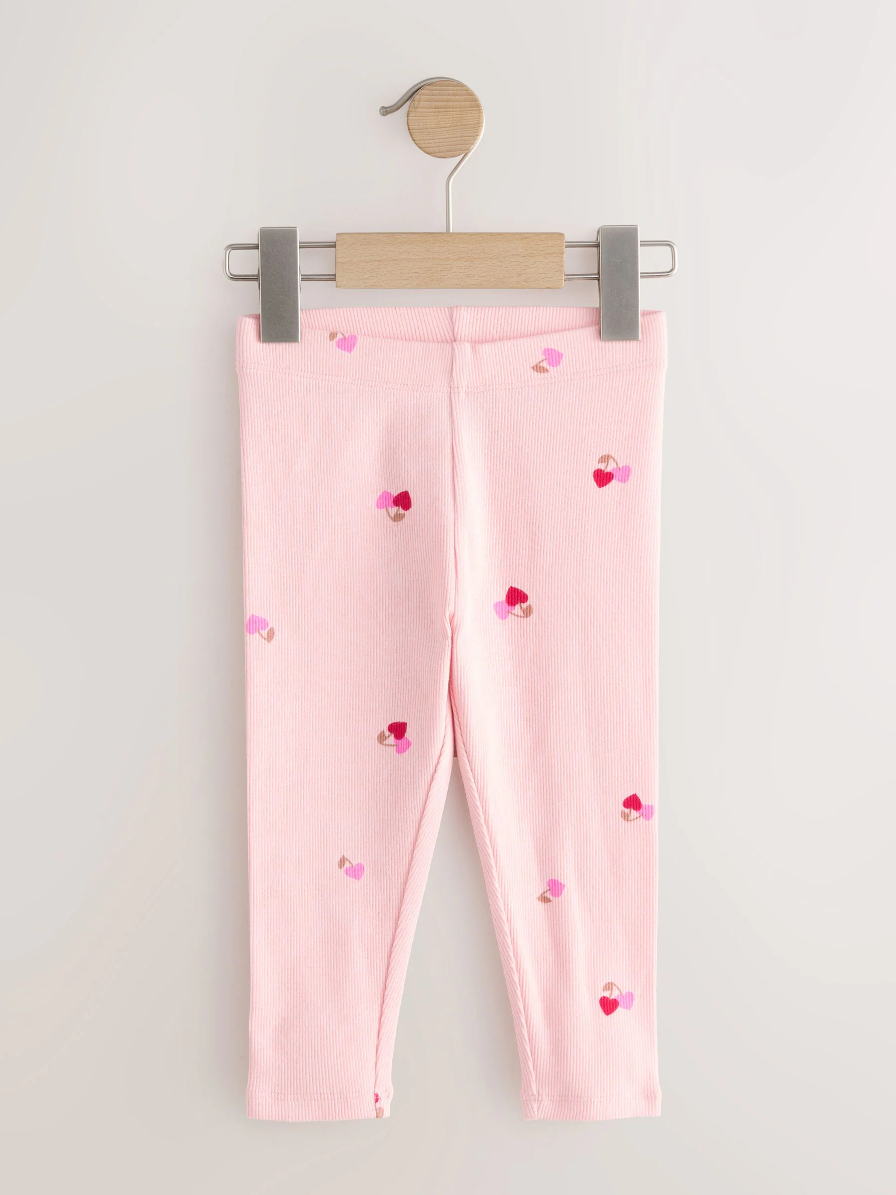 Roze - Verpakking van 5 geribbelde Leggings (3mnd -7jr)