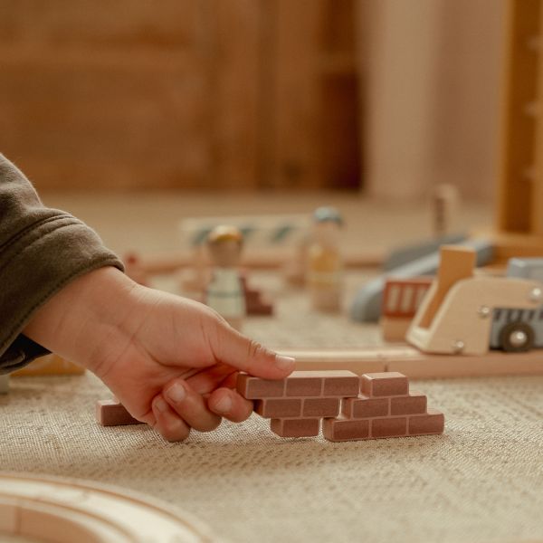 Little Dutch Kraan Set Met Treinbaan