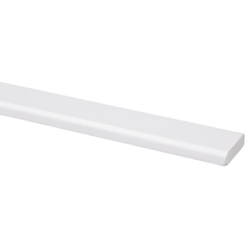 Koplat recht 12x45mm 270cm mdf r9003