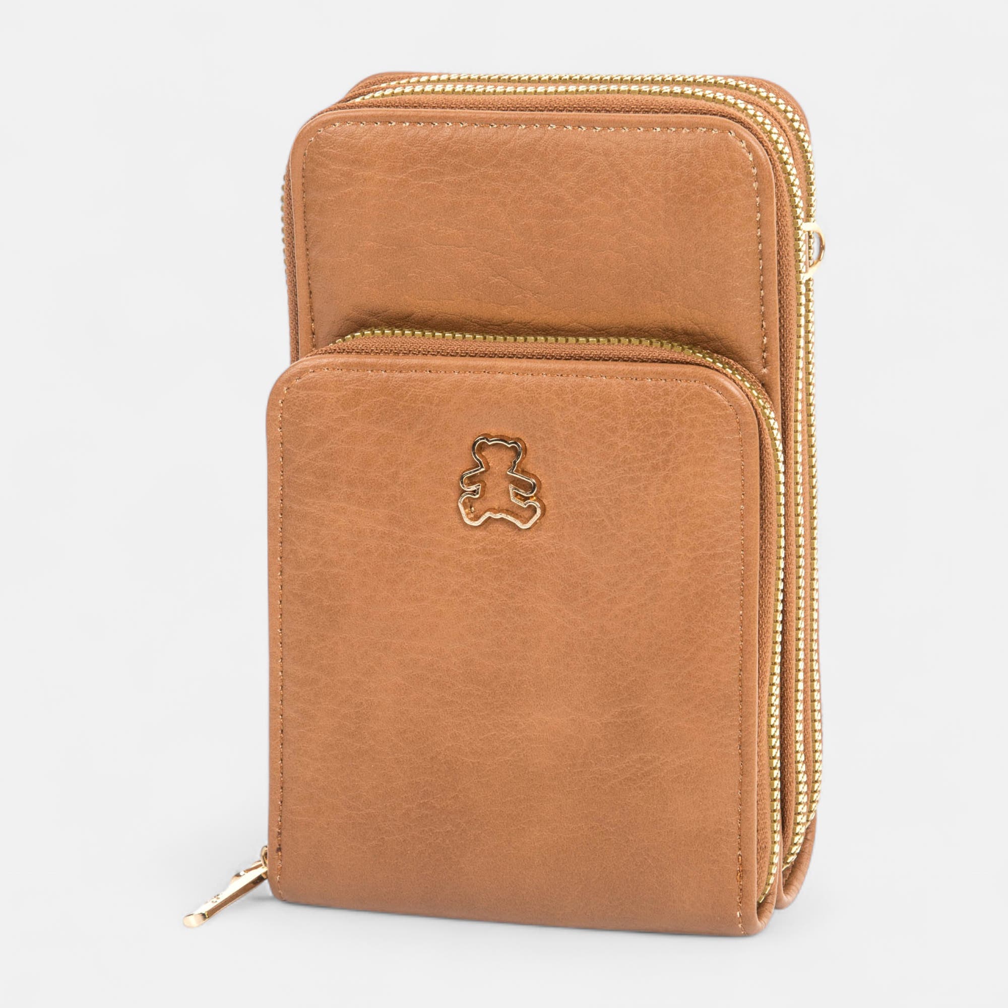 Pochette pour téléphone cognac