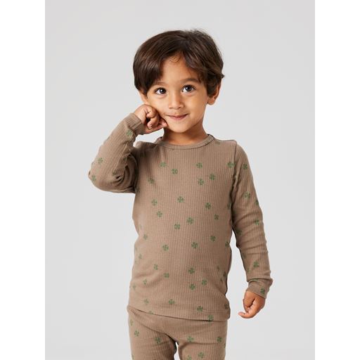 Name It Noellus Langærmet T-shirt, Walnut, 98 cm