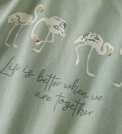 Name It T-Shirt - NkfVeen - Aqua Grau/Flamingo