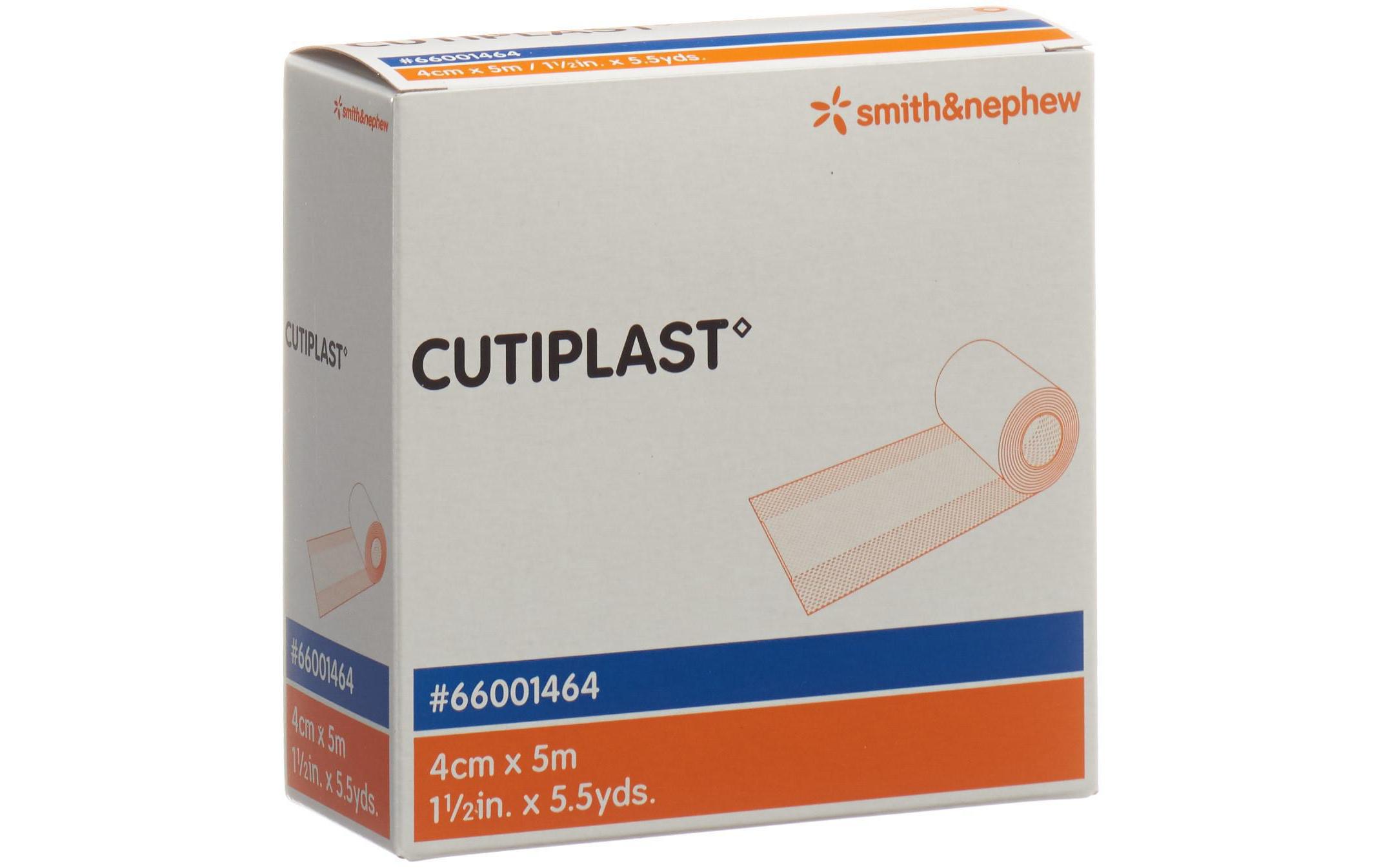 Wundpflaster Cutiplast Vliesstoff weiss 4 cm x 5 mVliessstoffverband mit hoher Aufnahmefähigkeit