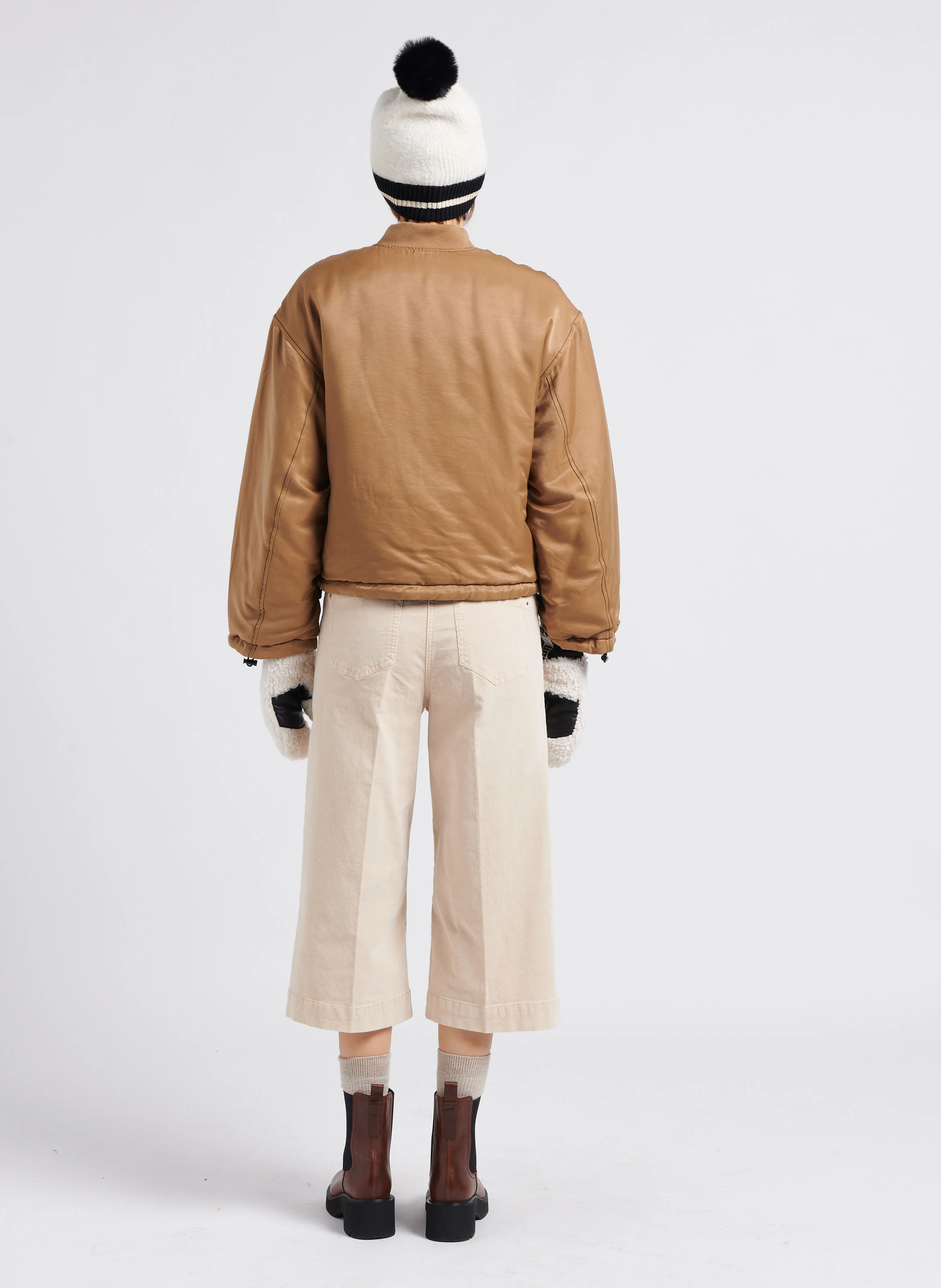 CILIE - Blouson col montant| Marron