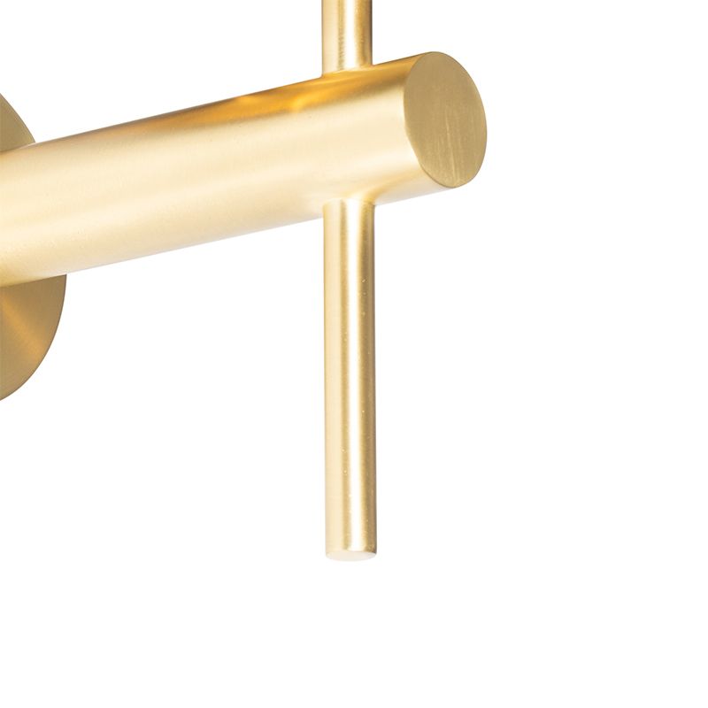 Moderne wandlamp messing met zwart - Pluk