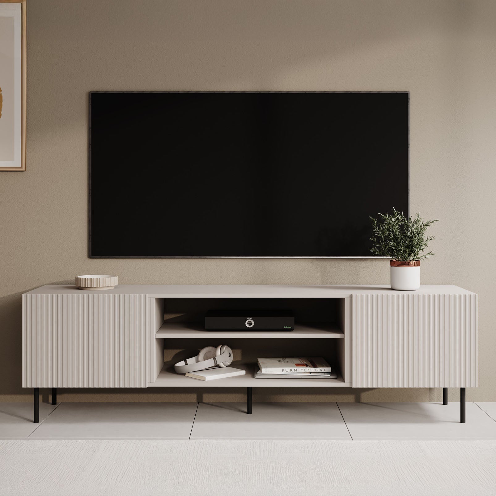 Meubella - TV-Meubel Alex - Beige - 181 cm