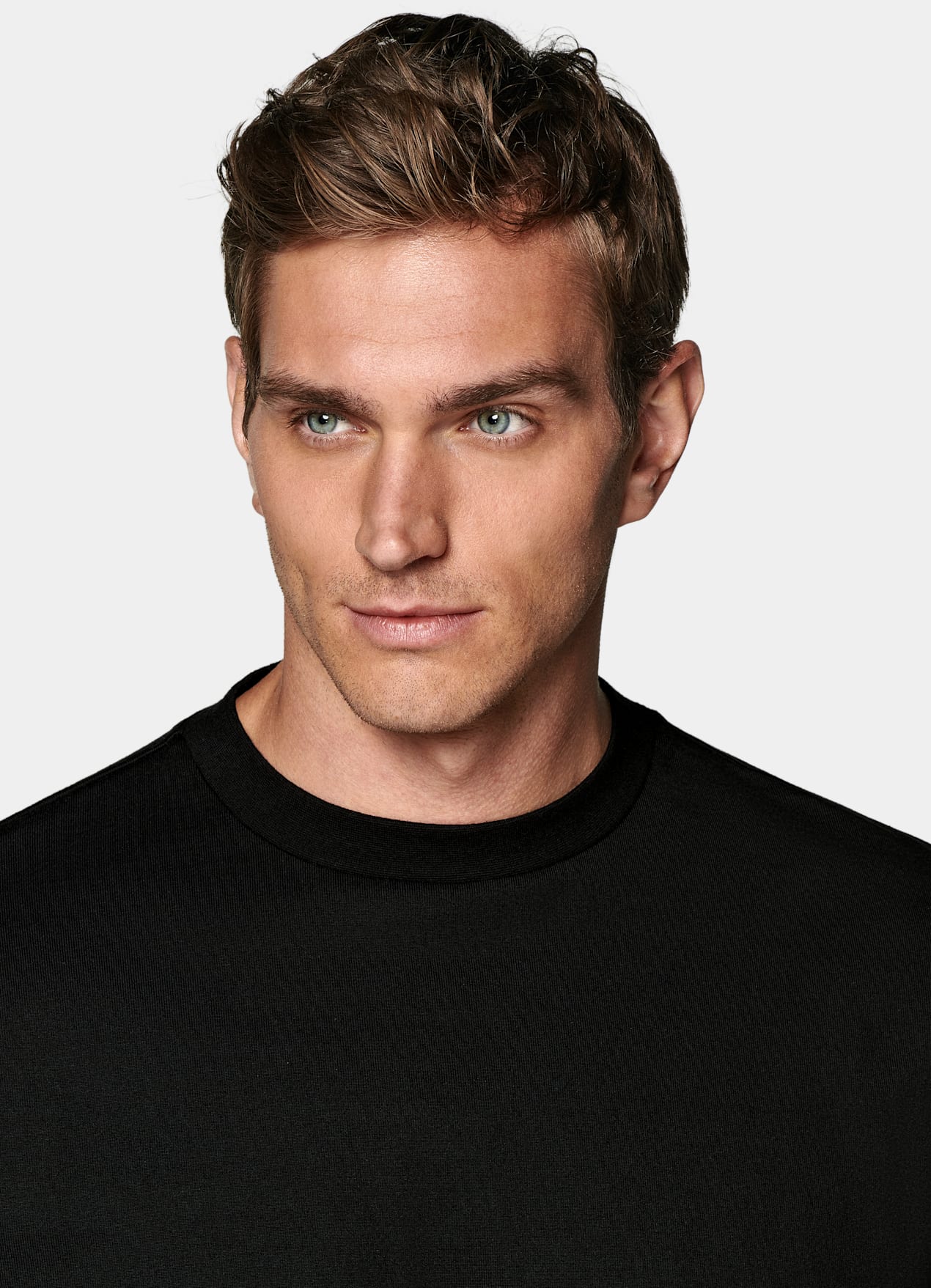 T-shirt col rond noir