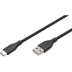 Câble USB 2.0 silicone, USB-C - USB-A, 0,5 m
