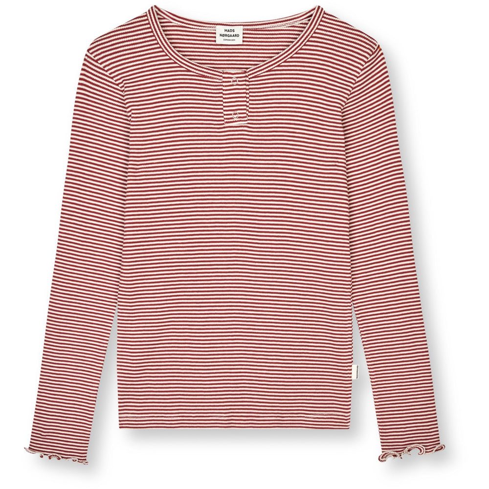 Køb Mads Nørgaard Winery/Vanilla Ice 2X2 Bomuld Stripe Tala Tee Ls