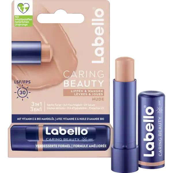 Lippenpflegestift Caring Beauty Nude LSF 30
