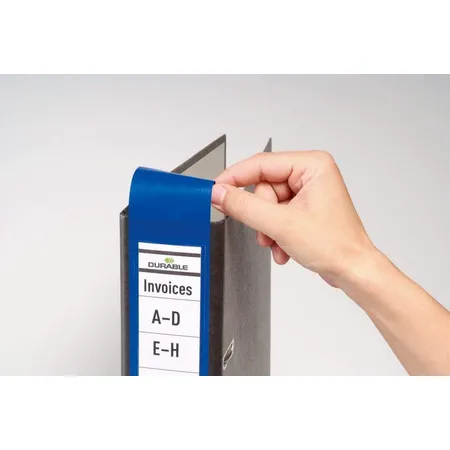 Durable 809006 selbstklebende Ordnerrückenschild Ordofix, 60 x 390 mm, blau