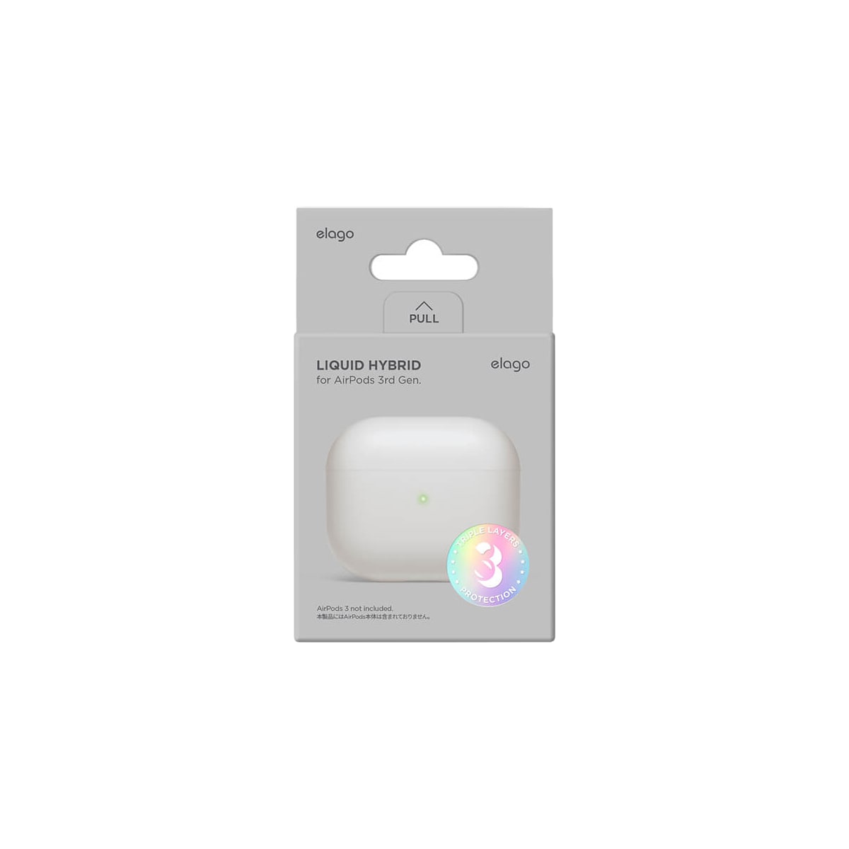 Elago AirPod 3 Liquid Hybrid deksel (hvit)