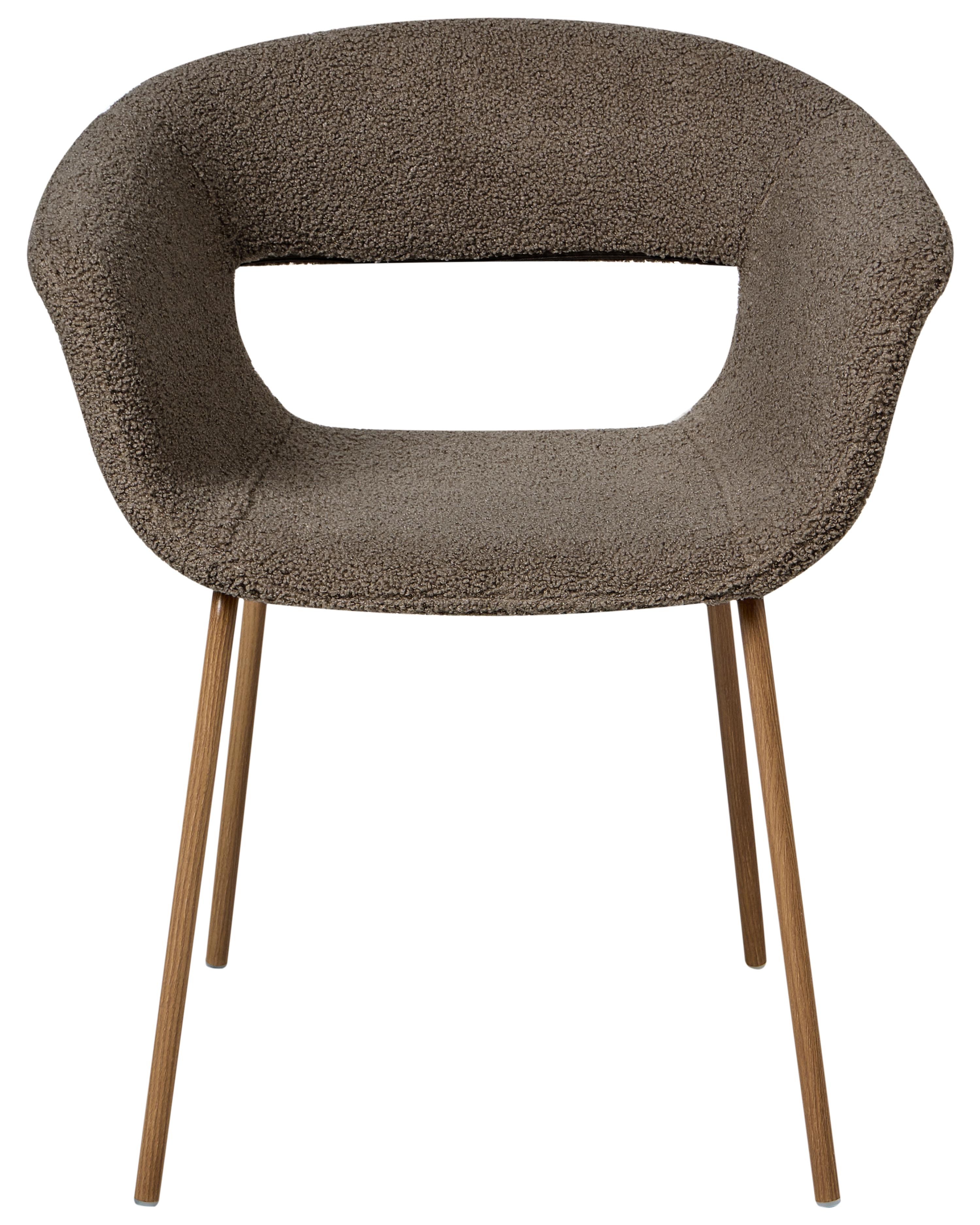 Set van 2 eetkamerstoelen ELMA Bouclé Taupe