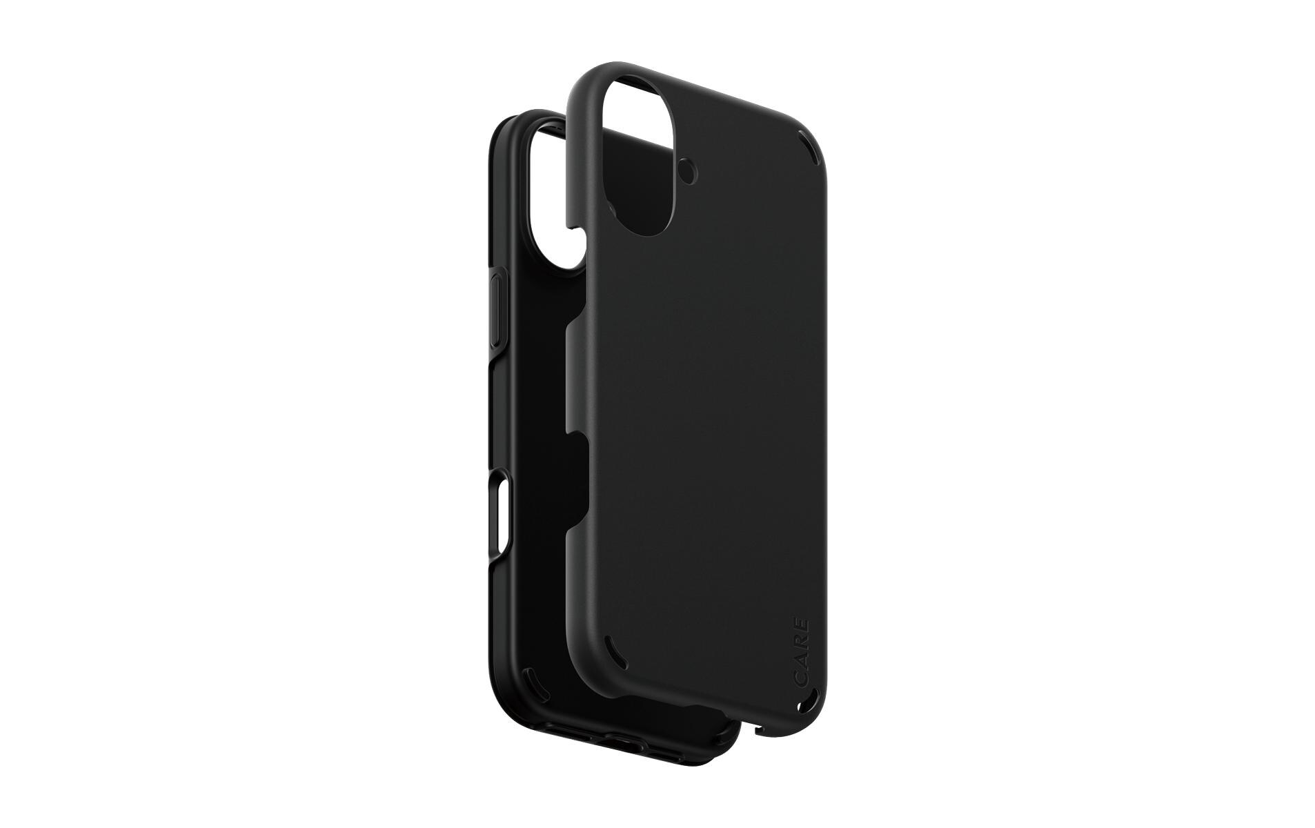 Back Cover Feature Double Defense iPhone 16 Plus SchwarzSchutzhülle für das Apple iPhone 16 Plus