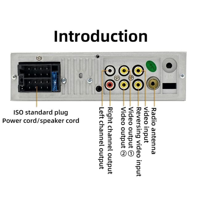 Bilstereo M-60 4,1-tommer HD Touchscreen MP5 Bluetooth Dual USB Reverse Image Player