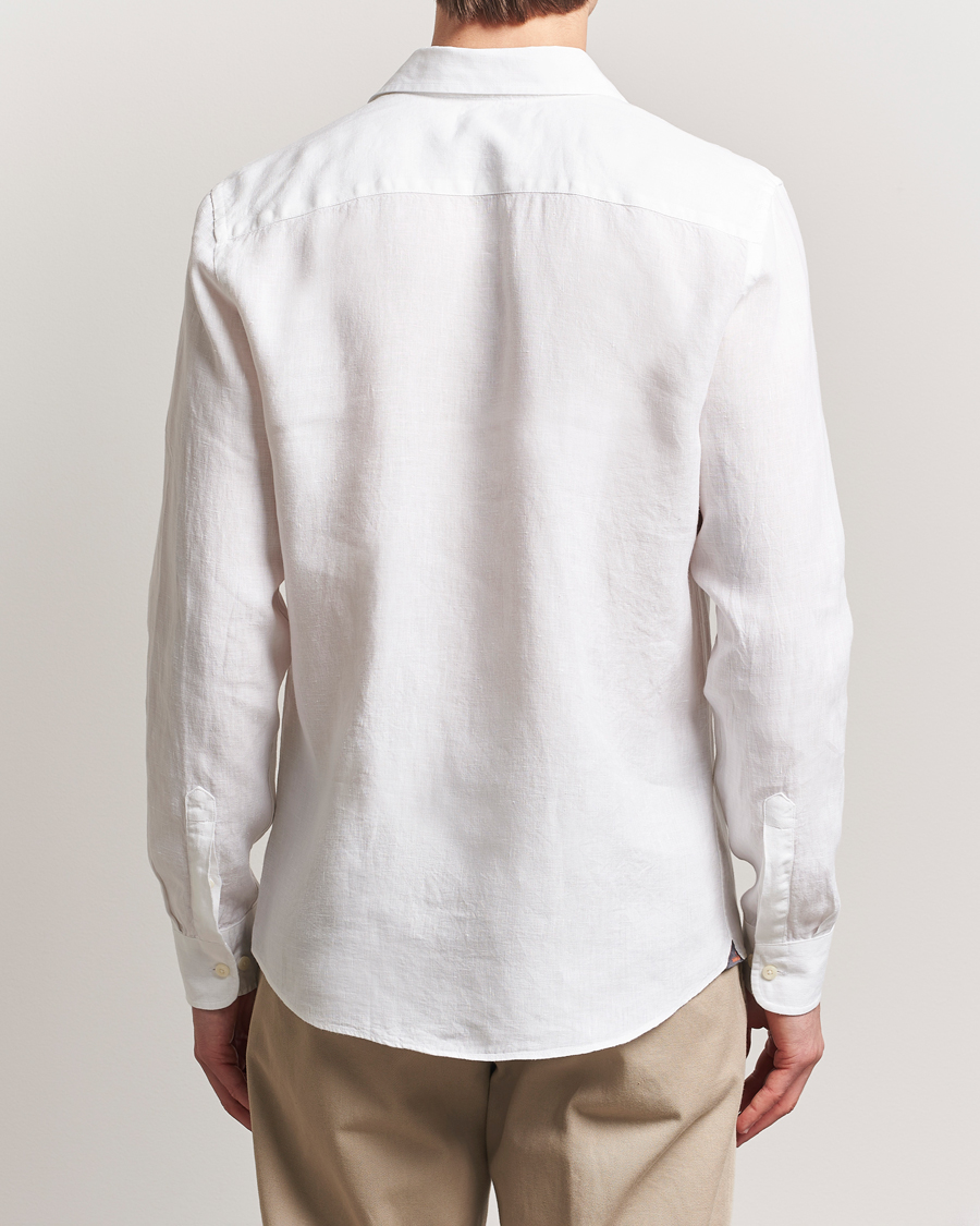 Morris Slim Fit Linen Shirt White
