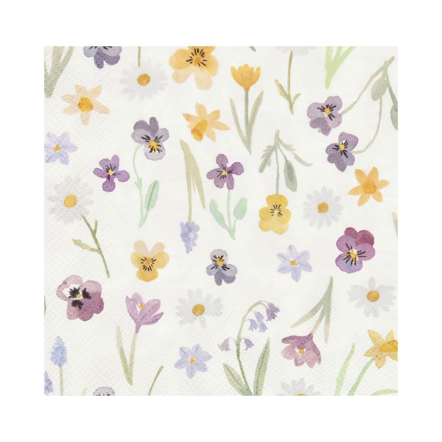 Servetten, papier, lentebloem, 33 x33 cm